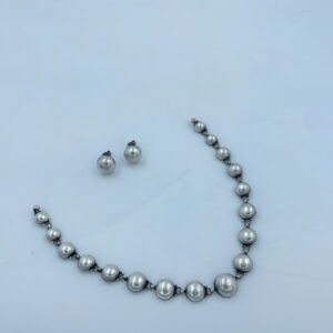 Aesthetic Ardha Gola Timeless Necklace with Earrings