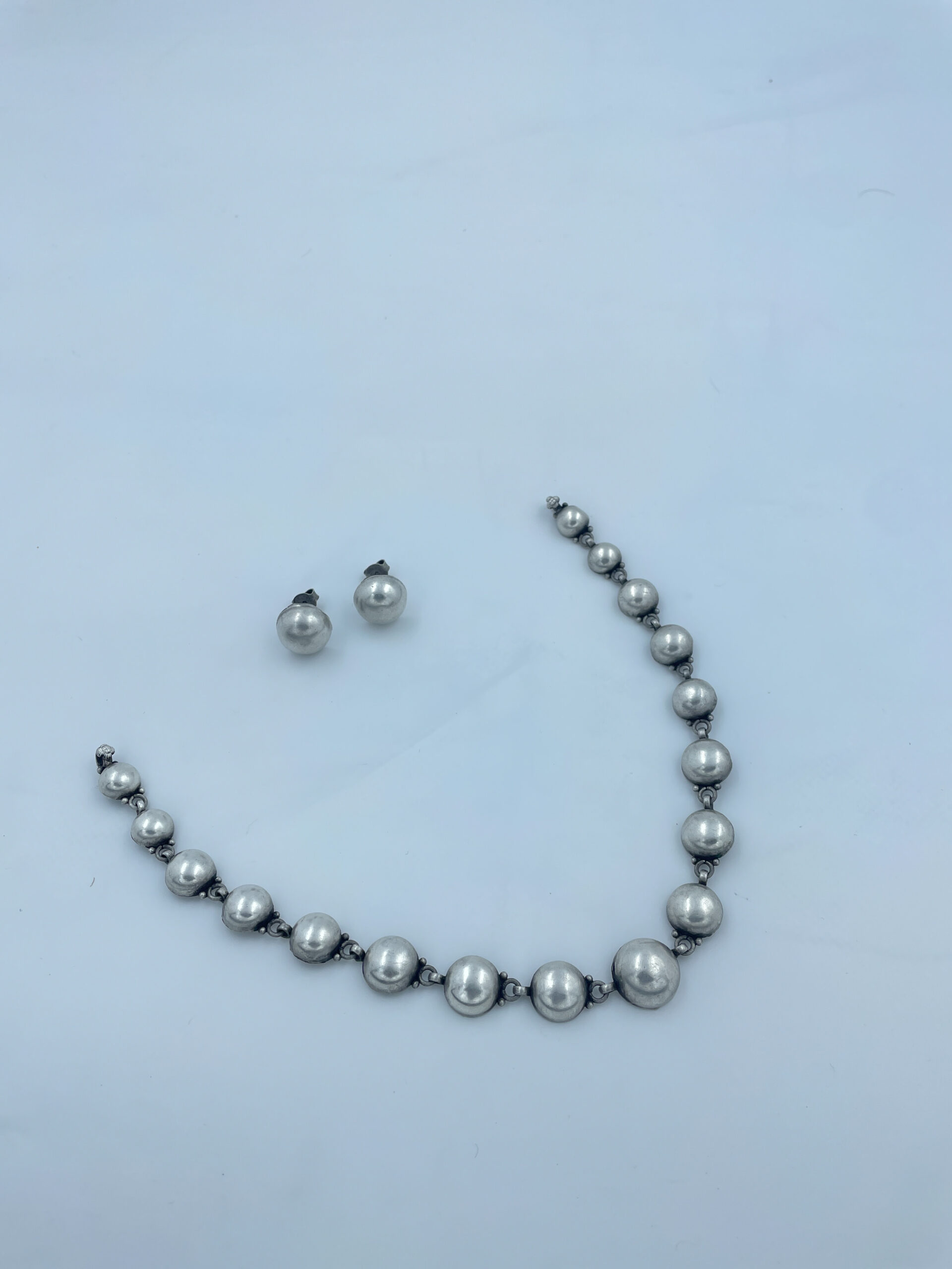 Aesthetic Ardha Gola Timeless Necklace with Earrings