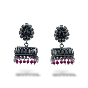 Barrel Bead Jhumka Earrings