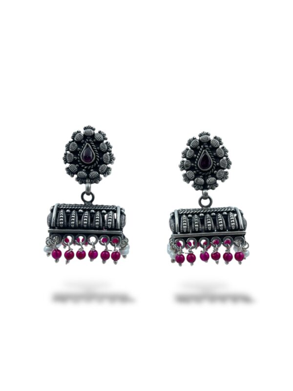 Barrel Bead Jhumka Earrings