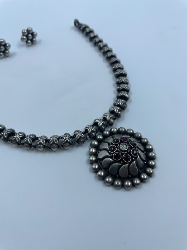 Buy Elagent Floral Necklace with Earrings