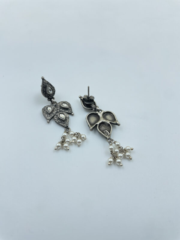 Elegant Bridal White Stone Earrings