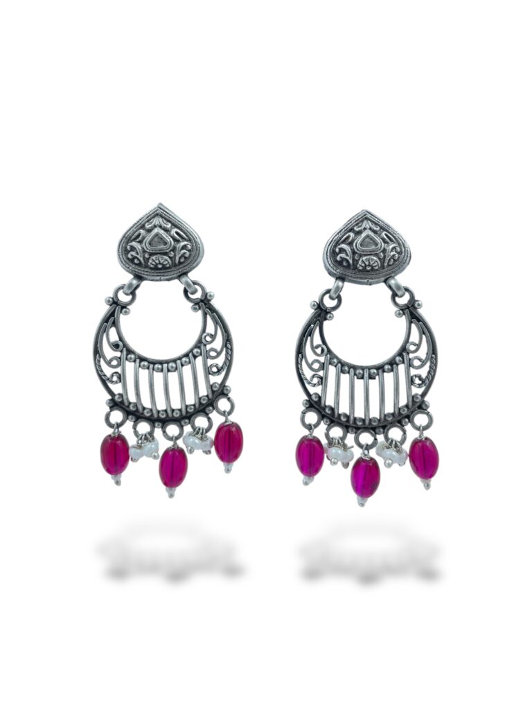Beautiful Jali Work Chandbali Earrings
