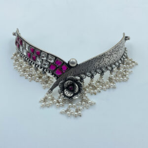 Fiore Floral Kemp Stone Choker Set