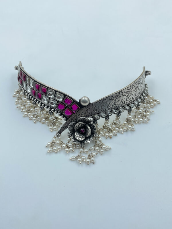 Fiore Floral Kemp Stone Choker Set