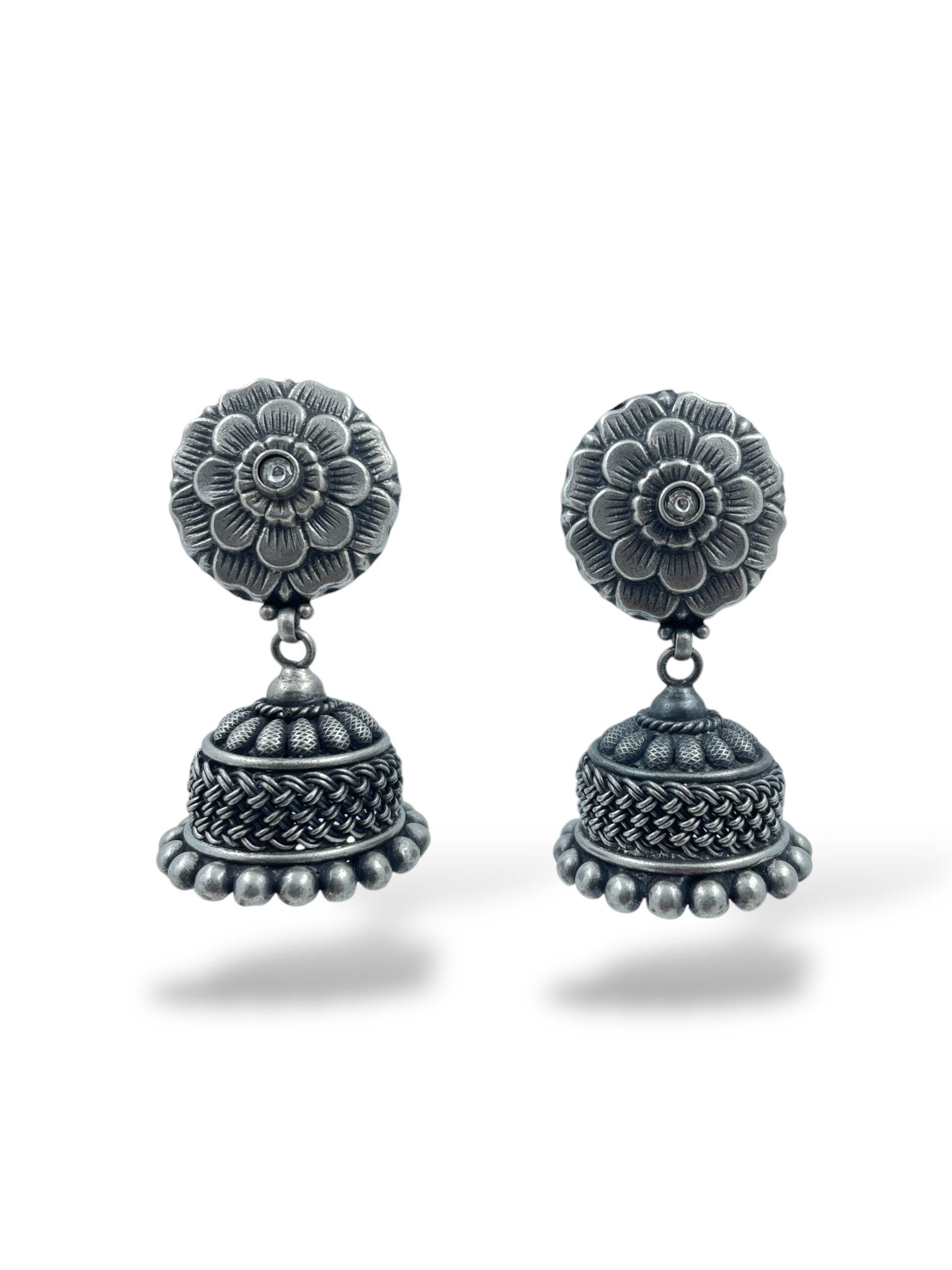 Buy Floral Bell Design Jhumka Earrings