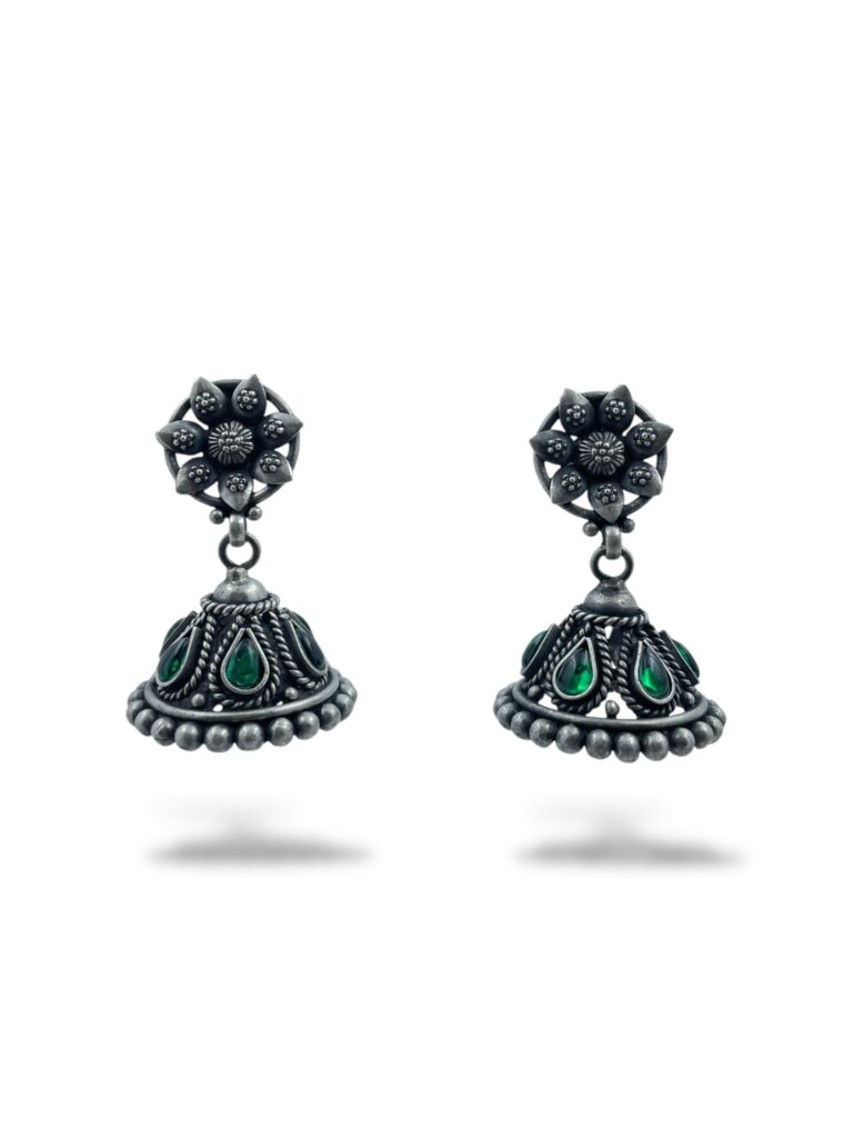 Floral Bell Jhumka Earrings