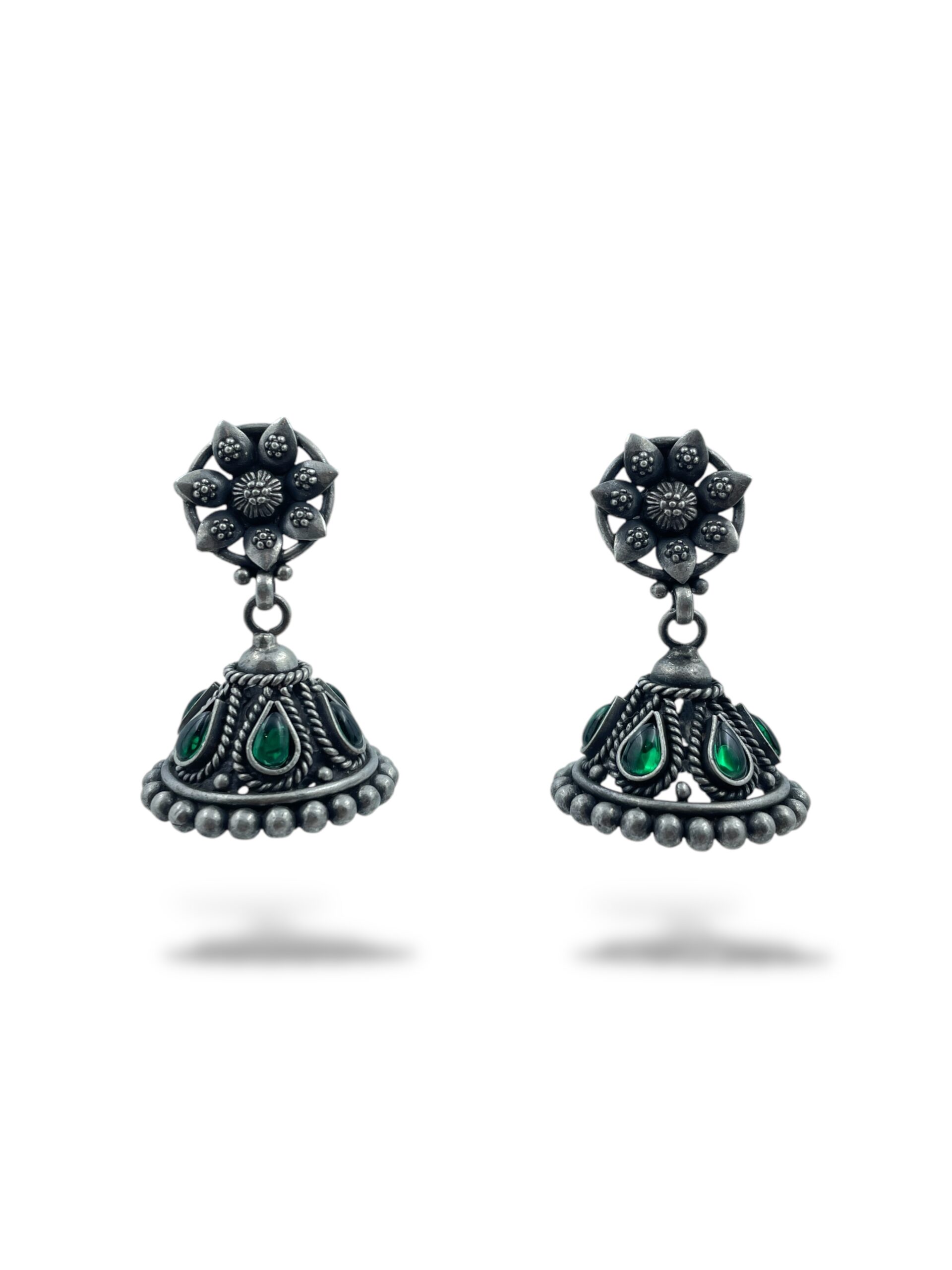 Floral Bell Jhumka Earrings