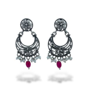 Buy Floral Jali Drop Chandbali Earrings