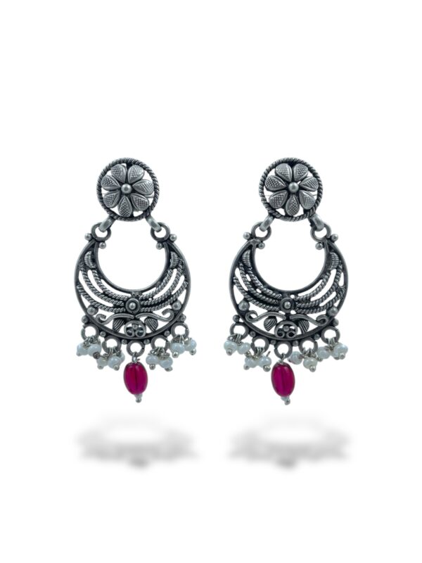 Buy Floral Jali Drop Chandbali Earrings