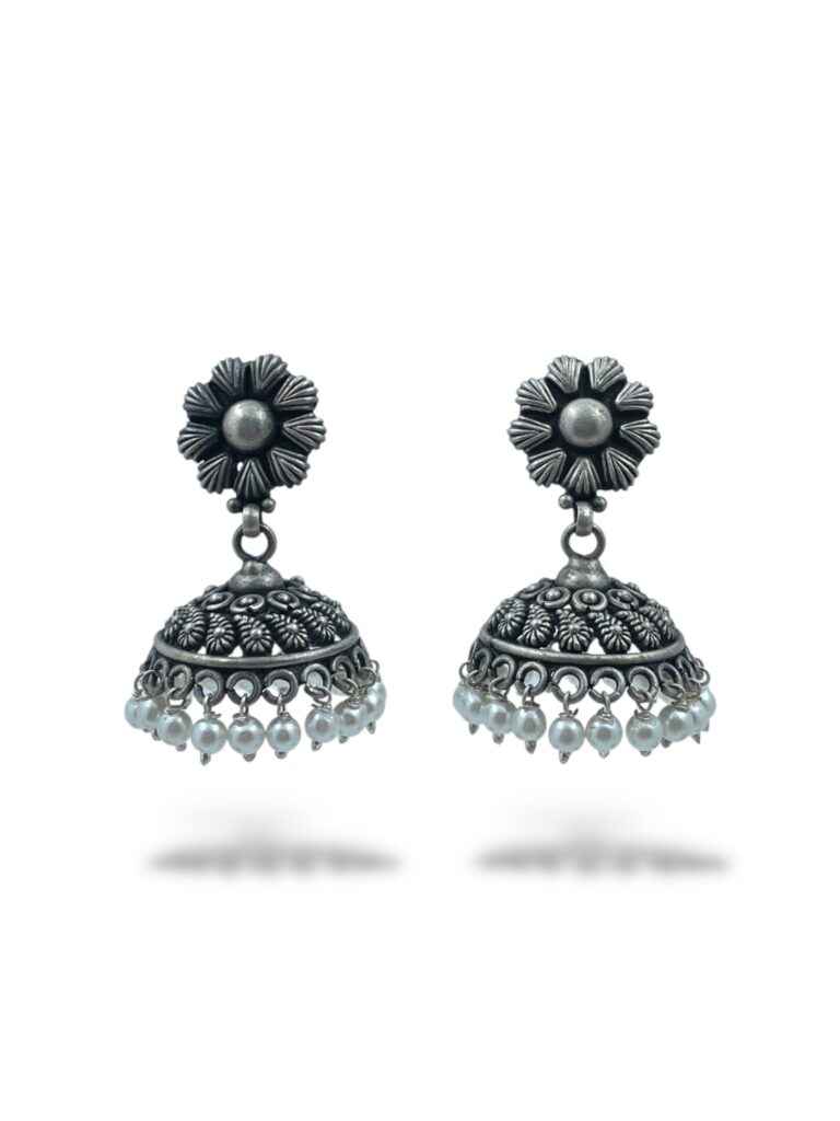 Get Floral Jali Jhumka Earrings