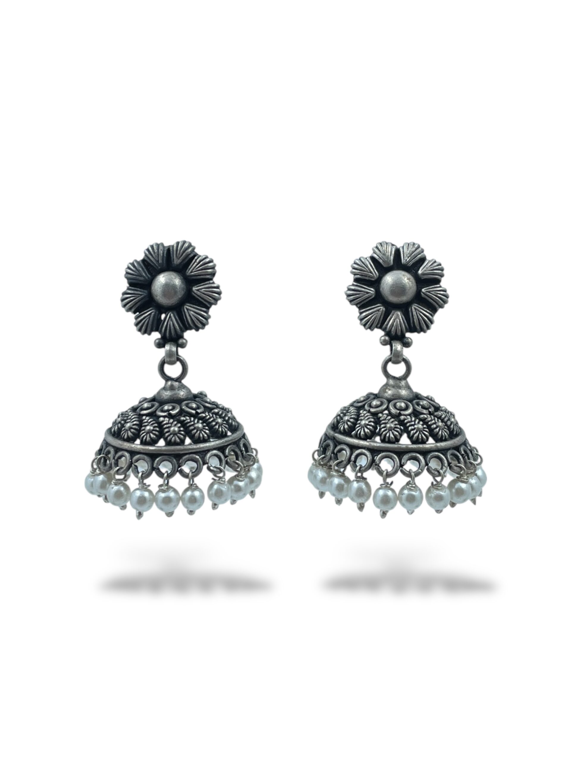 Get Floral Jali Jhumka Earrings