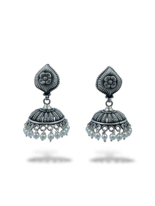 Buy Floral Temple Jhumka Earings