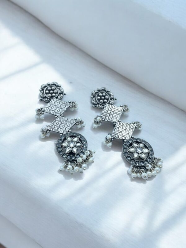 Buy Foral Pearl Dangle Earrings