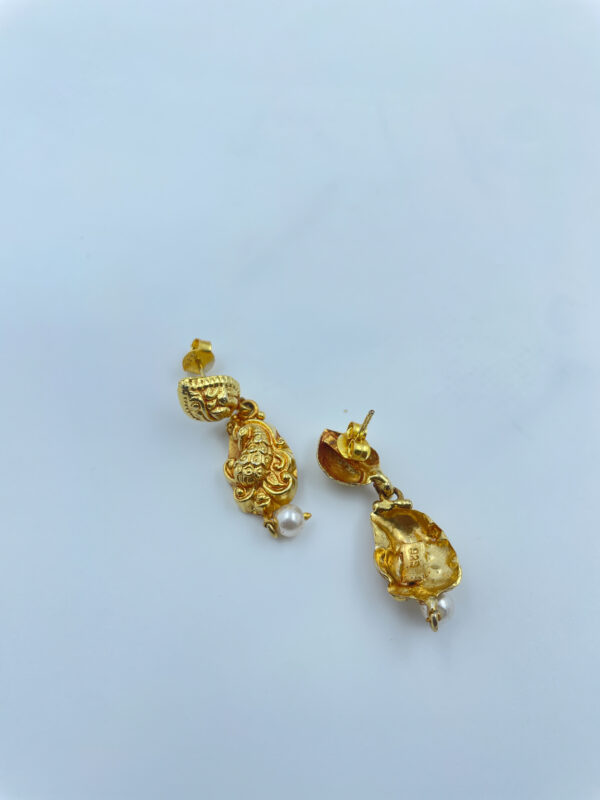 Gold Plated Peacock Earrings