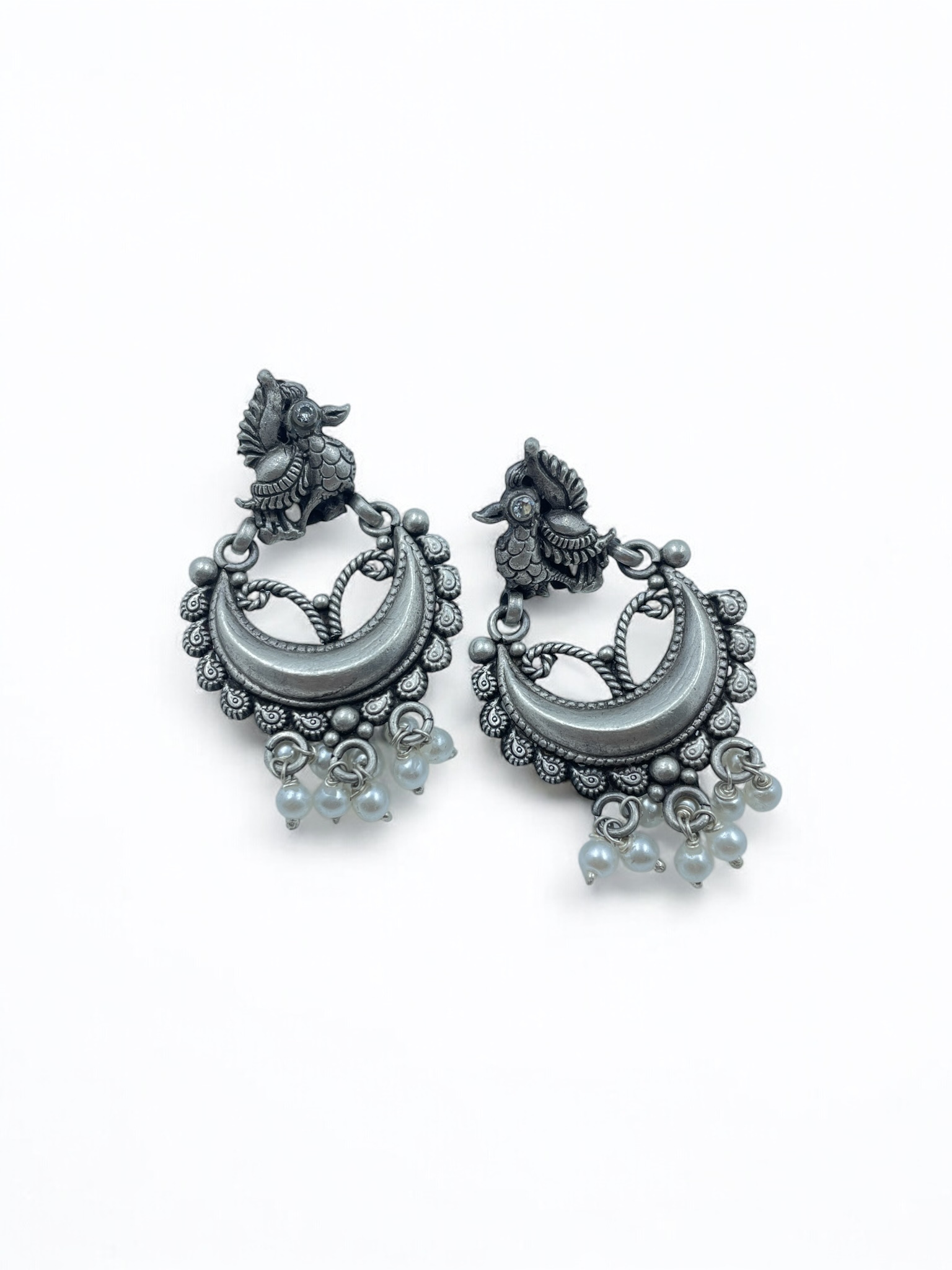 Elegant Mayura Chandbali Earrings