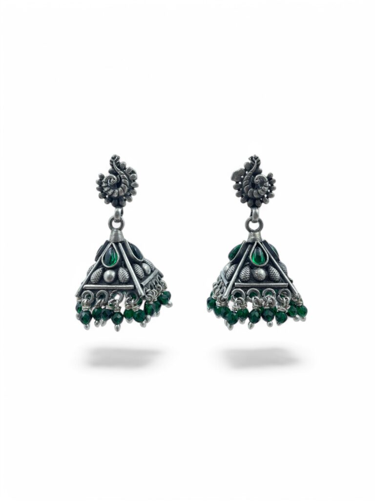 Buy Mayura Trikon Jhumka Earrings