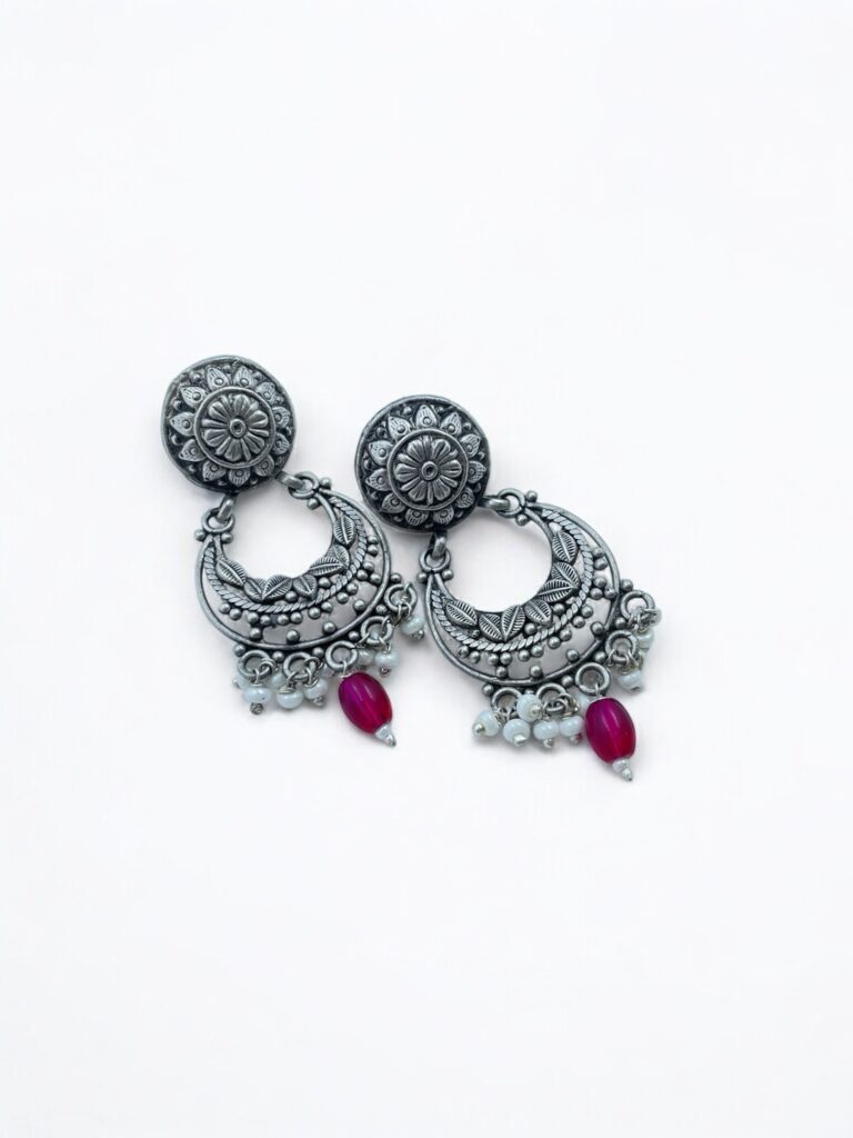 Buy Timeless Pearl Crescent Chandbali Earrings