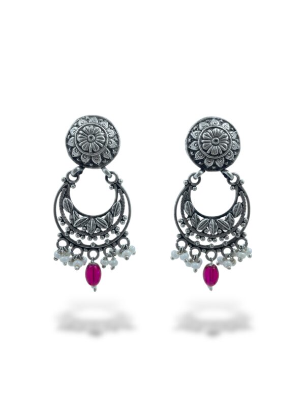 Get Timeless Pearl Crescent Chandbali Earrings