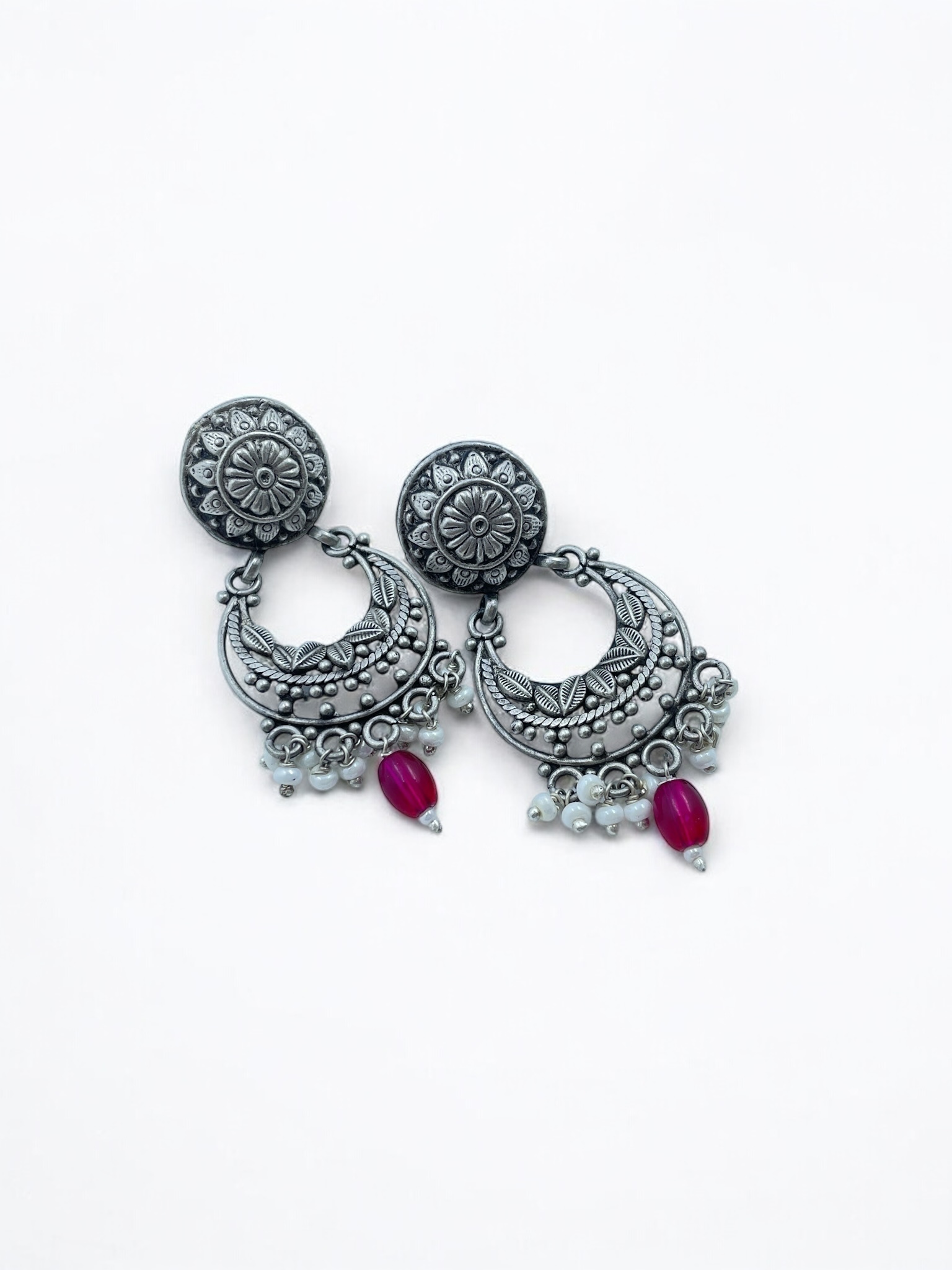 Buy Timeless Pearl Crescent Chandbali Earrings