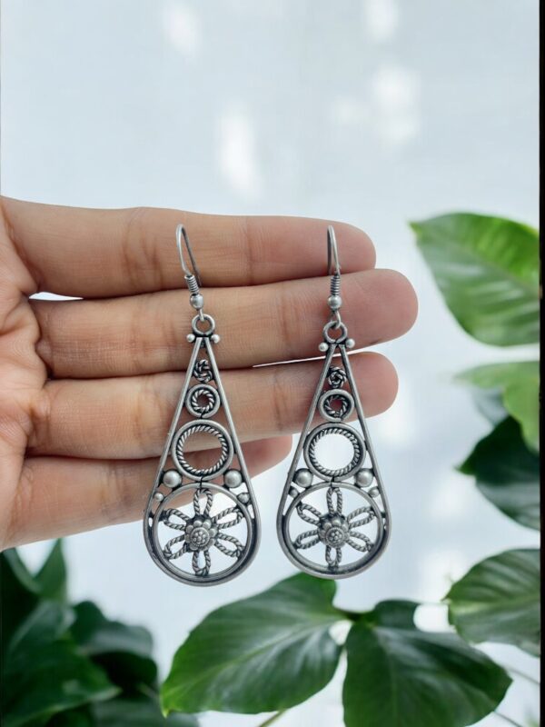 Elegant Tribal Hoops Earrings