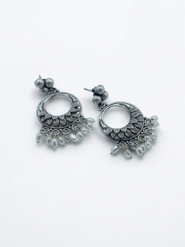 Simple Twilight Seed Pearls Chandbali Earrings