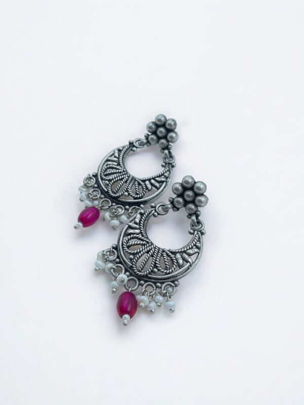 Pearl Crescent Chandbali Earrings
