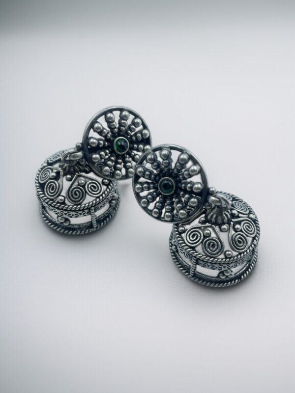 Chakra Jali Jhumka Earrings - Image 4