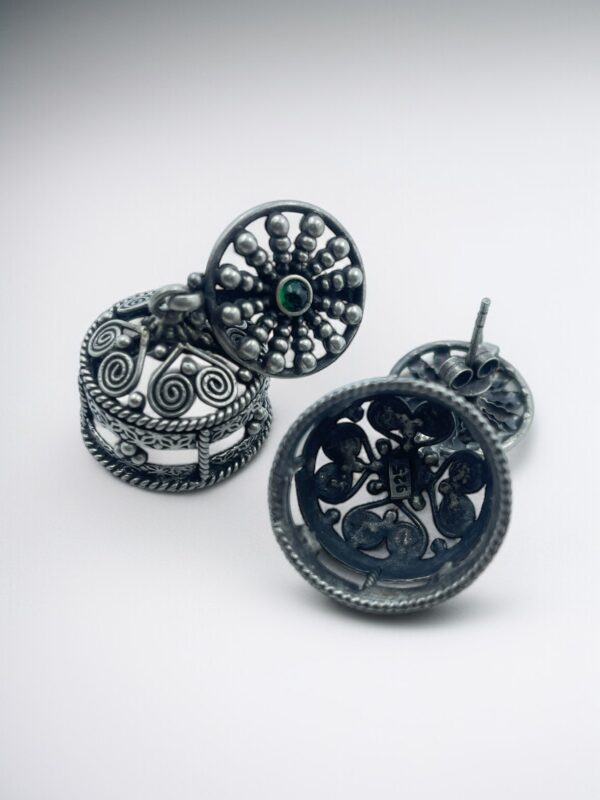 Chakra Jali Jhumka Earrings - Image 3