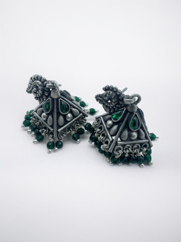 Mayura Trikon Jhumka Earrings - Image 3