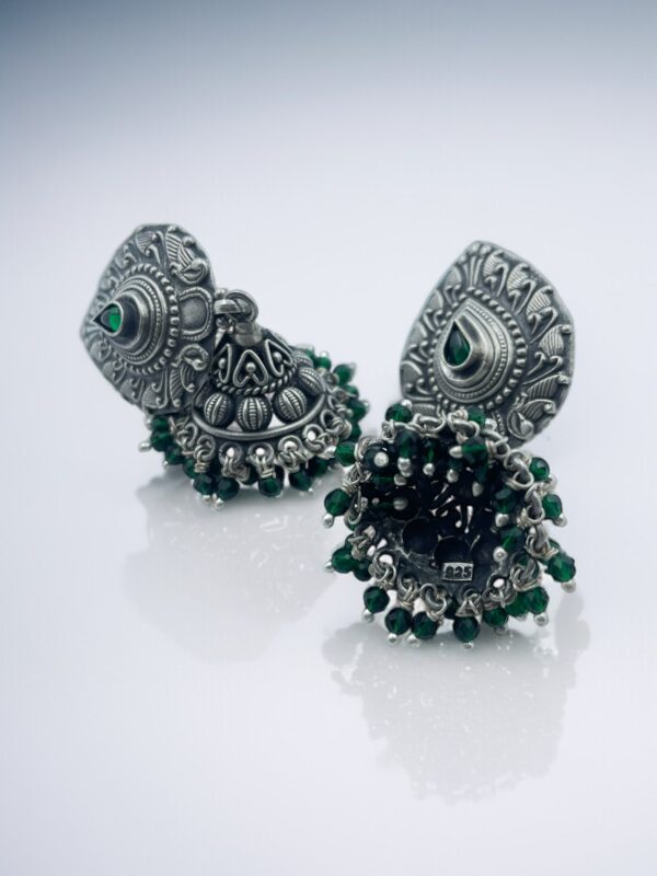Temple Tear Jhumka Earrings - Image 4