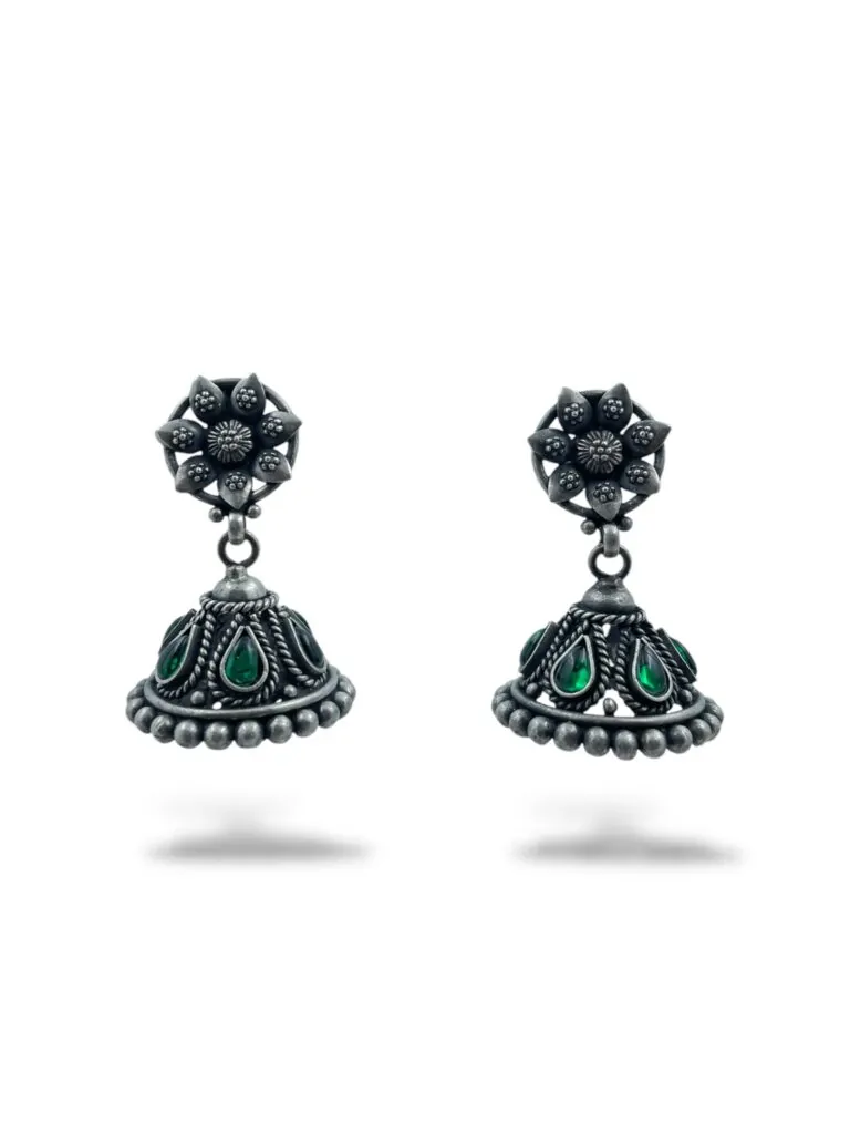 Floral Bell Jhumka Earrings
