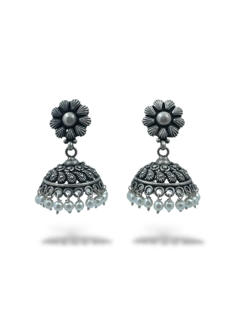 Get Floral Jali Jhumka Earrings