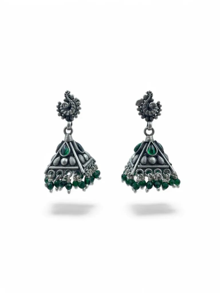 Buy Mayura Trikon Jhumka Earrings