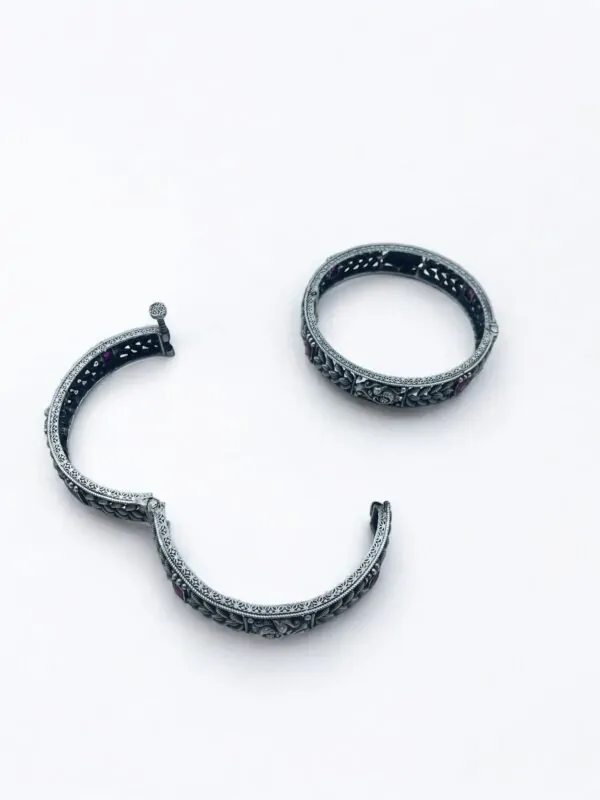 Buy Elegant Peacock Stamped Bangles